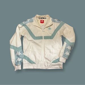 Kappa Women's White and Light Blue Bomber Jacket